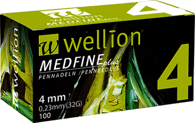 Wellion jehly MEDFINE PLUS 32Gx4 mm 100 ks inz.pera