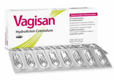 Vagisan HydroKrém Cremolum vaginální čípky 16 ks