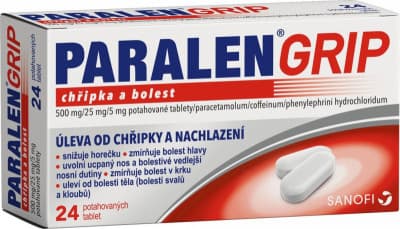 PARALEN GRIP CHŘIPKA A BOLEST POR 500MG/25MG/5MG TBL FLM 24 I