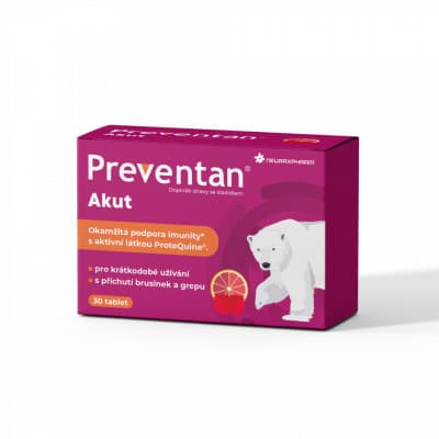 Preventan Akut s příchutí brusinek a grepu 30 tablet