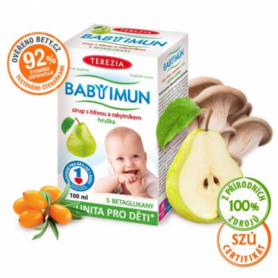 Terezia Company Baby Imun sirup s hlívou a rakytníkem příchuť hruška 100 ml