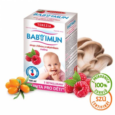 Terezia Company Baby Imun sirup s hlívou a rakytníkem příchuť malina 100 ml