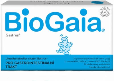 BioGaia Gastrus 30 probiotických žvýkacích tablet