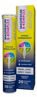 Magnesium B Komplex Glenmark šumivé tablety s citrónovou příchutí 20 ks