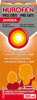 NUROFEN PRO DĚTI JAHODA POR 20MG/ML POR SUS 200 ML II