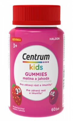 Centrum KIDS GUMMIES malina a jahoda zdravý růst a imunita 60 ks