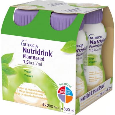 NUTRIDRINK PLANTBASED S PŘÍCHUTÍ MANGO/MARAKUJA POR SOL 4X200ML
