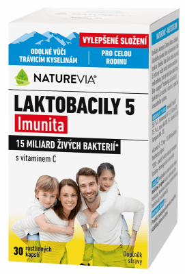 NatureVia Laktobacily 5 Imunita 30 kapslí