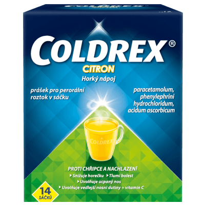 COLDREX HORKÝ NÁPOJ CITRON POR 750MG/10MG/60MG POR PLV SOL SCC 14 I