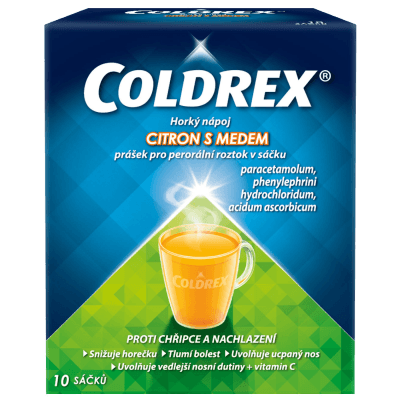 COLDREX HORKÝ NÁPOJ CITRON S MEDEM POR 750MG/10MG/60MG POR PLV SOL SCC 10 I