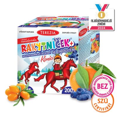 Terezia Rakytníček+ Multivitaminové želatinky se zimolezem KONÍCI 50 ks 200 g