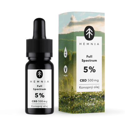 Hemnia Full Spectrum CBD konopný olej 5% 500 mg 10 ml