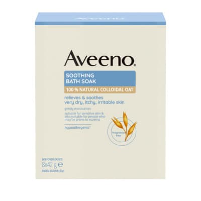 Aveeno Soothing Bath Soak 8 x 42 g - Zklidňující ovesná koupel 42 g