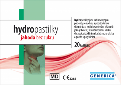 Hydropastilky jahoda bez cukru 20ks Generica