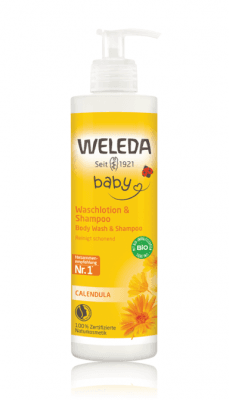 Weleda baby Měsíčkový mycí krém a šampon 400ml