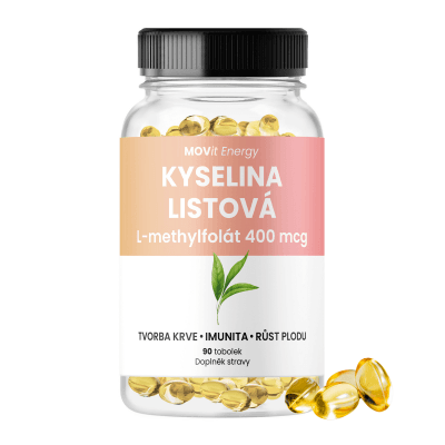 MOVit Kyselina listová L-methylfolát 400mcg 90 tablet