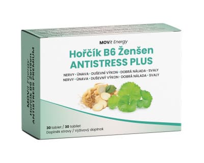 MOVit Hořčík Ženšen Anti-Stress Premium 30 tablet