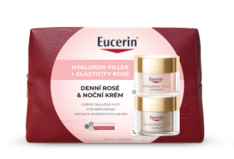 Eucerin Hyaluron-Filler + Elasticity Rosé denní SPF30 + noční krém 2x50 ml