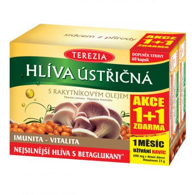 Terezia Company Hlíva ústřičná s rakytníkovým olejem 120 kapslí