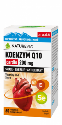 NatureVia Koenzym Q10 cardio 200mg 60 kapslí