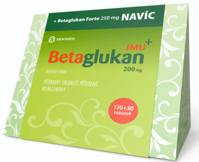 Aurovitas Betaglukan IMU+ 120 tobolek + Betaglukan forte 30 tobolek