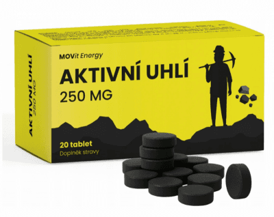 MOVit Energy Aktivní uhlí 250mg 20 tablet