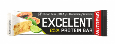 Nutrend Excelent 25% Protein Bar 85g, limetka/papája