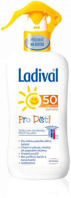 Ladival mléko na opalování pro děti spray SPF50 200 ml