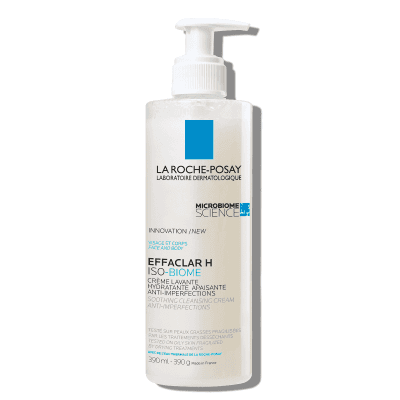 La Roche-Posay Effaclar H ISO-Biome zklidňující čisticí krém proti nedokonalostem na obličej i tělo 390 ml