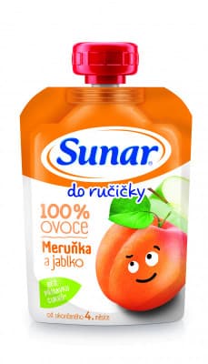 Sunar Do Ručičky Meruňka a jablko 100% ovoce 100 g