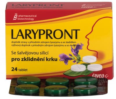 Larypront se šalvějovou silicí 24 tablet