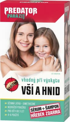 Predator Parazit při výskytu vší a hnid PACK sérum 100 ml + šampon 100 ml + kovový hřeben dárková sada