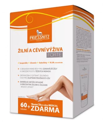 Priessnitz Žilní a cévní výživa FORTE 60tob+mazání