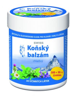 Koňský balzám SWISS chladivý 500 + 50 ml