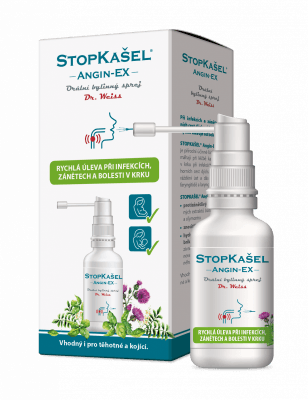 Dr. Weiss STOPKAŠEL Angin-EX bylinný sprej 30 ml