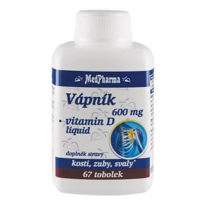 MedPharma Vápník 600mg+vit.D-liquid tob.67