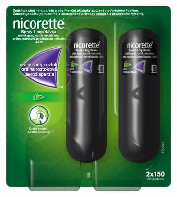 Nicorette spray 1 mg-dávka orm.spr. 2 x 13,2 ml 150 mg