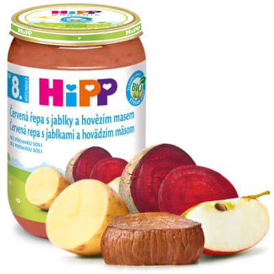 HiPP JUNIOR BIO Červ.řepa s jablky a hov.m. 220g