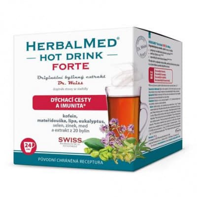 HERBALMED HotDrink Forte Dr.Weiss s kofein.24sáčků