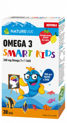 NatureVia Omega 3 Smart Kids 30 želatinových tobolek
