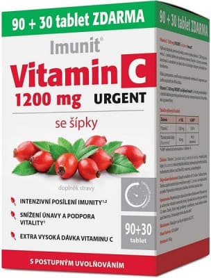 Vitamin C 1200 mg URGENT se šípky Imunit 90+30 tablet
