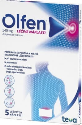 Olfen 140 mg léčivé náplasti drm.emp.med. 5 x 140 mg
