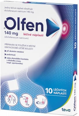 Olfen 140 mg léčivé náplasti drm.emp.med. 10 x 140 mg