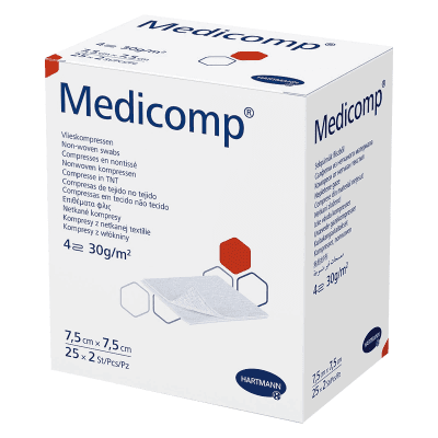 Medicomp Kompres sterilní 7,5 x 7,5 cm 25 x 2 ks