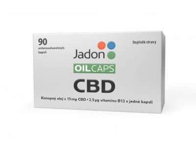 Cheveki Jadon oil caps CBD kapsle s konopným olejem s 15 mg CBD a vitaminem B12 90 kapslí