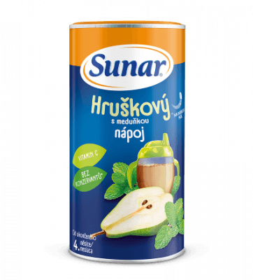 Sunar rozpustný nápoj hruškový s meduňkou 200g