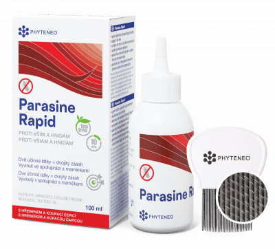 Phyteneo Parasine Rapid 100 ml + speciální hřeben + čepice