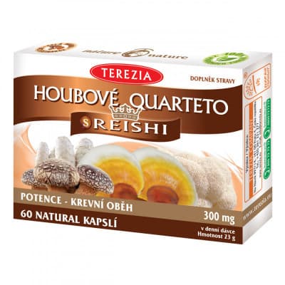 Houbové Quarteto s reishi kapslí 60