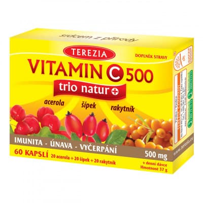 Terezia Vitamin C 500 mg Trio Natur 60 kapslí