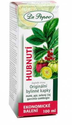 Dr.Popov Kapky bylinné Hubnutí 100ml